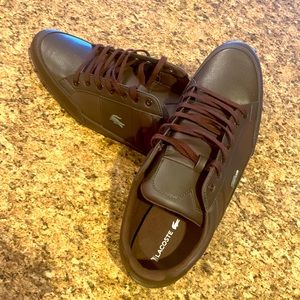 Lacoste brown tie shoes size 12